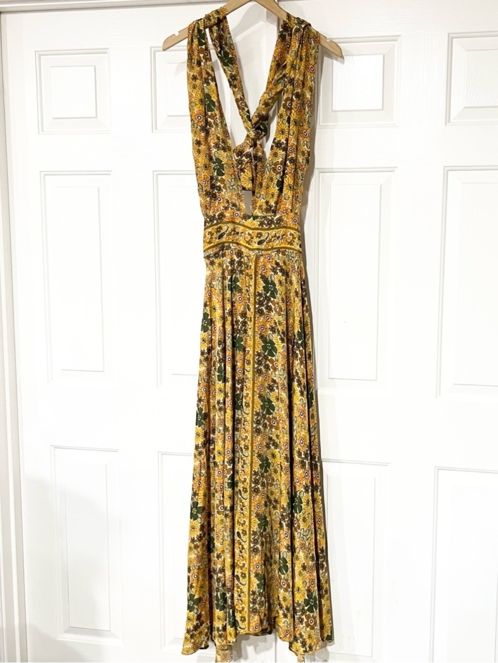 GardenBelle Shop | Silk Handmade Floral Floral Summer Flowy Maxi Dress